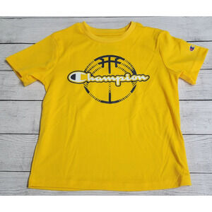 Champion Short Sleeve Graphic T-Shirt Mustard Yellow Boy's Size 5